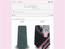 Tablet Screenshot of luxties.com